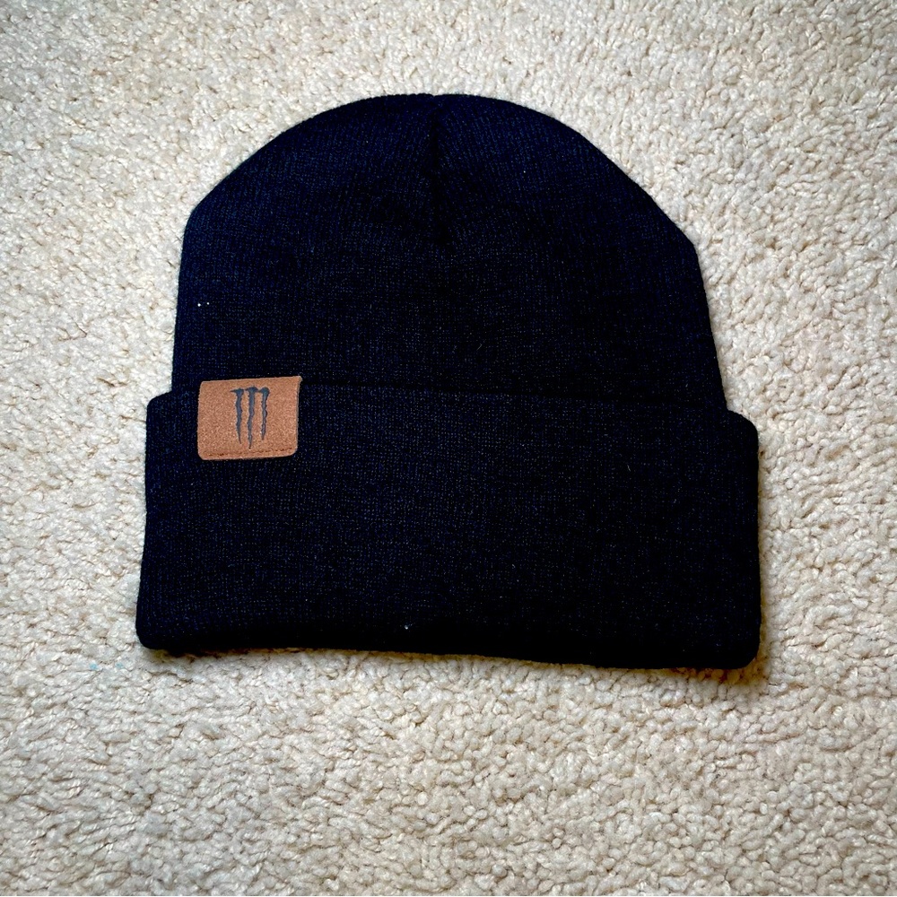 Monster Energy Java Winter Beanie Hat Black Rare HTF New